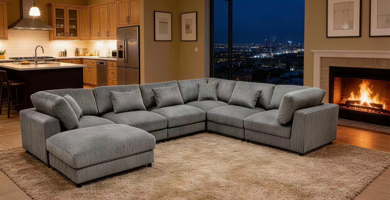 Upholstered Modular Sectional & Custom Configuration Home Essentials