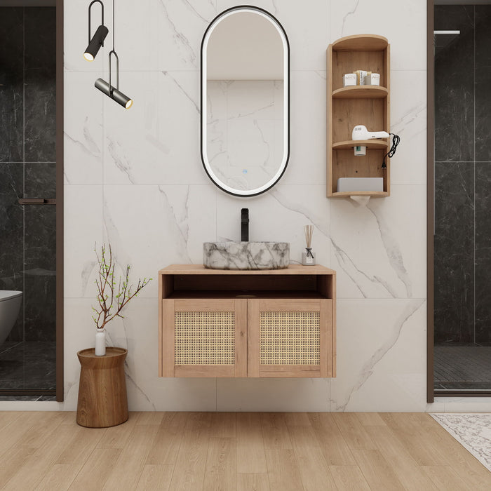 Bathroom Vanity & Art Sink And Storage Rack, Float Mounting Design Home Essentials