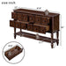 Console Table, Entryway Sofa Table With 4 Storage Drawers And Open Shelf - Espresso Home Essentials