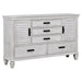 Lockeford - 5 Drawer Dresser With Side Cabinets - White Furniture Max