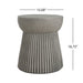 Modern Outdoor Lightweight Concrete Side Table With Hourglass Design - Light Gray Noble House