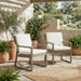 Outdoor Chair Set With Frame And Cushion For Patio - Brown Hearth and Haven