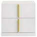 Lauryn - 2 Drawer Nightstand - Gloss White Furniture Max