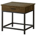 Square End Table With 1 Drawer - Brown Furniture Max