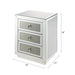 Noralie - Accent Table Mirrored / Faux Dimaonds - Silver Urban Nest