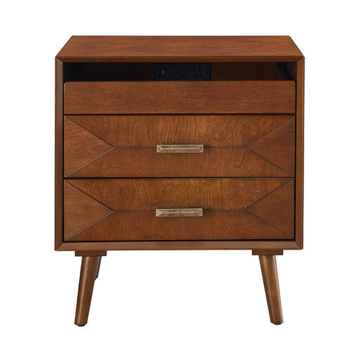 Nightstand With Charging Station, 2 Drawers And Open Shelf, USB / Type C Ports Home Essentials