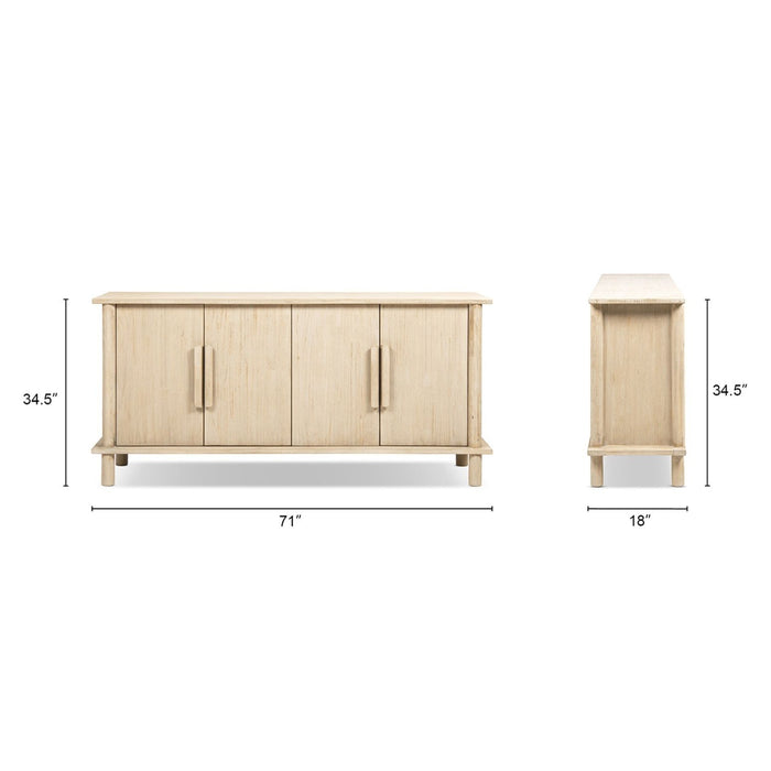Milo - 4 Door Sideboard - Natural Jennifer Taylor Home