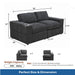 Oversized Modular Loveseat, 2 Piece Living Room Sofa Set - Dark Gray Home Essentials