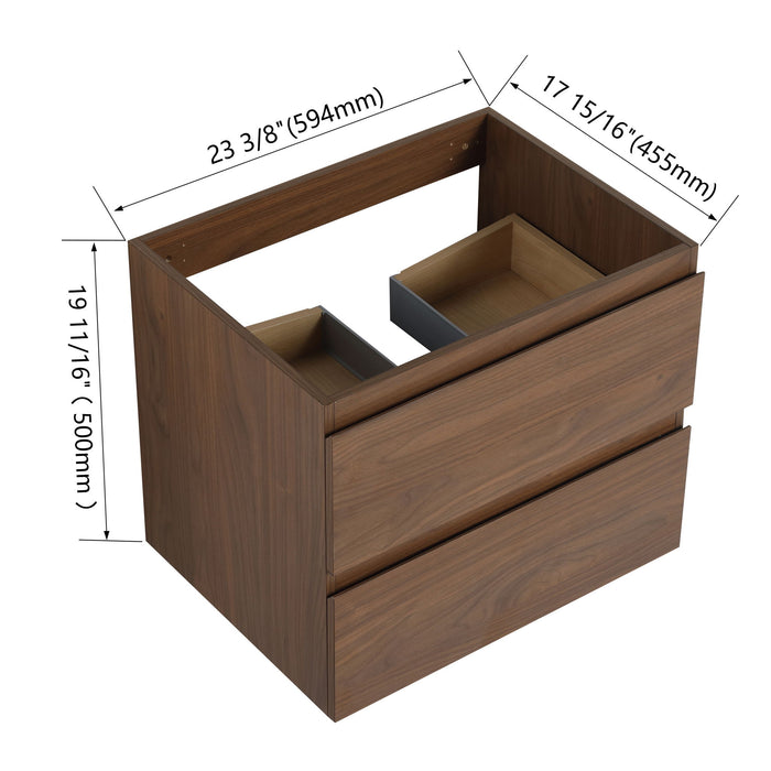 Wall Mounted Bathroom Vanity Cabinet, Soft Close Drawers (Vanity Only) Home Essentials
