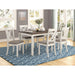 Ebers - 7 Dining Set With 2 Tone Upholstered Chairs - Vanilla White Furniture Max
