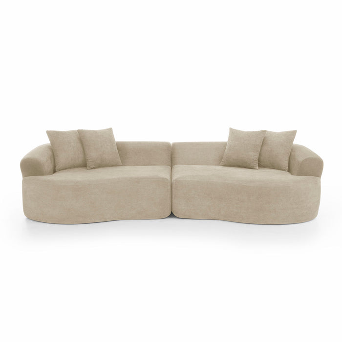 4 Seater Curved Cloud Sectional Sofa Home Essentials
