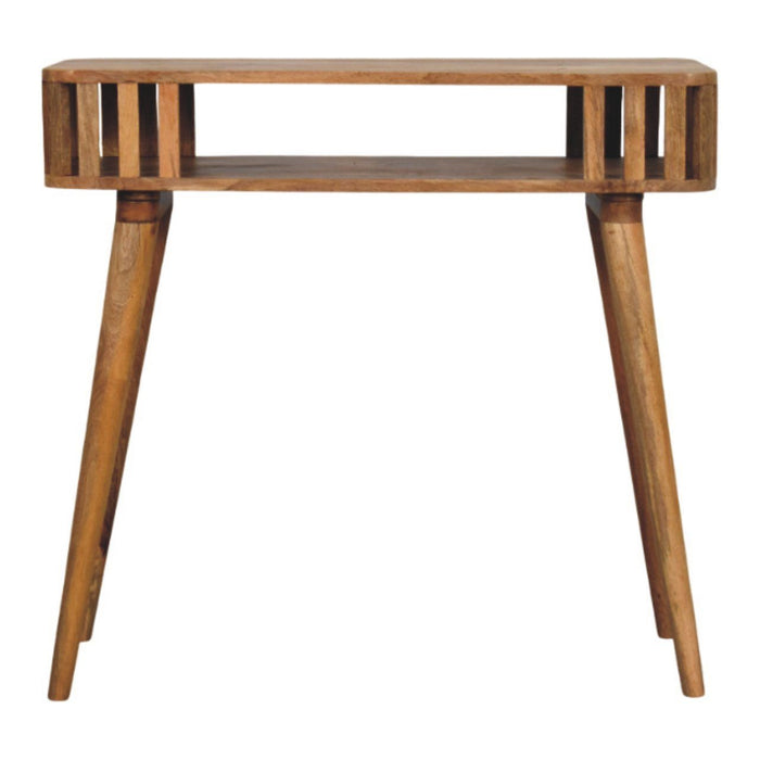 Slatted Console - Light Brown Artisan Furniture