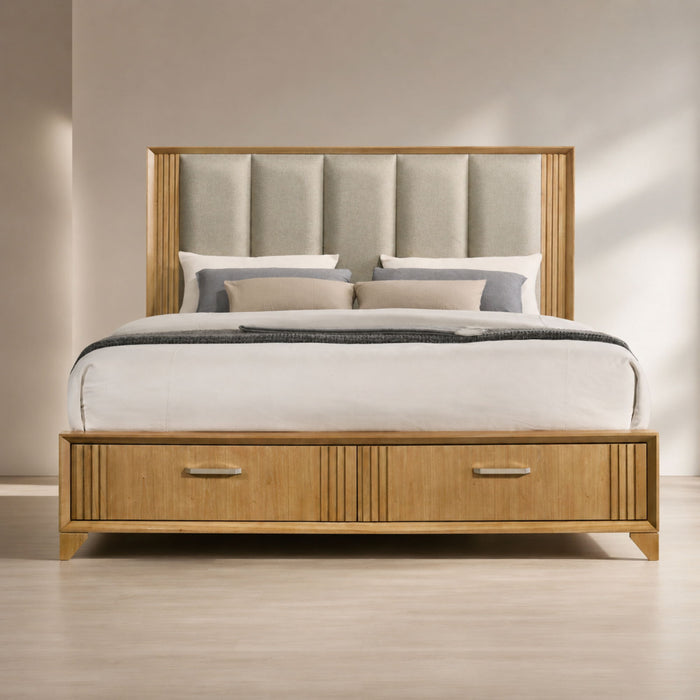 Hugo - Storage Bed With Upholstered Headboard Matrix Furniture Group