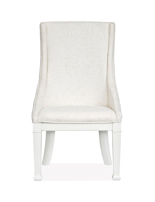 Kingston - Upholstered Host Chair (Set of 2) - Whisper White And Cerused Nutmeg Magnussen Furniture