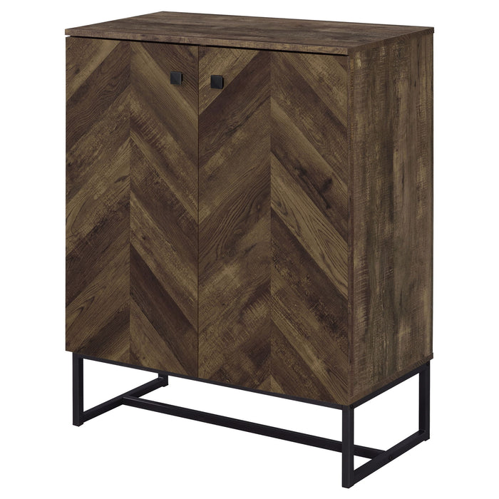 Sager - 4 Shelf Accent Cabinet - Oak Furniture Max