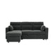Convertible L - Shaped Sectional Sofa Bed With Storage Chaise, Cup Holders Home Essentials
