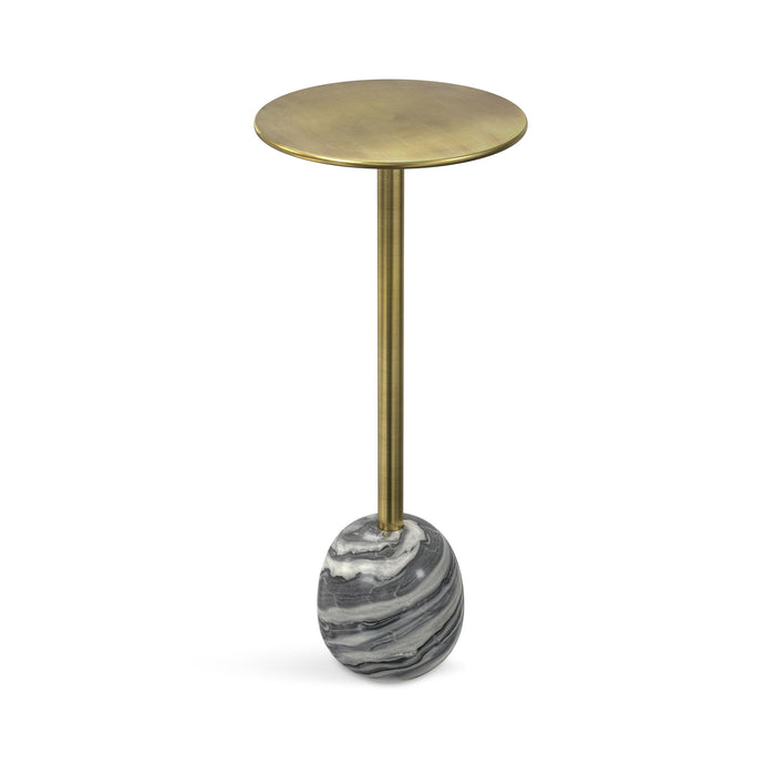 Melene - Side Table - Gray / Gold Simpli-Home