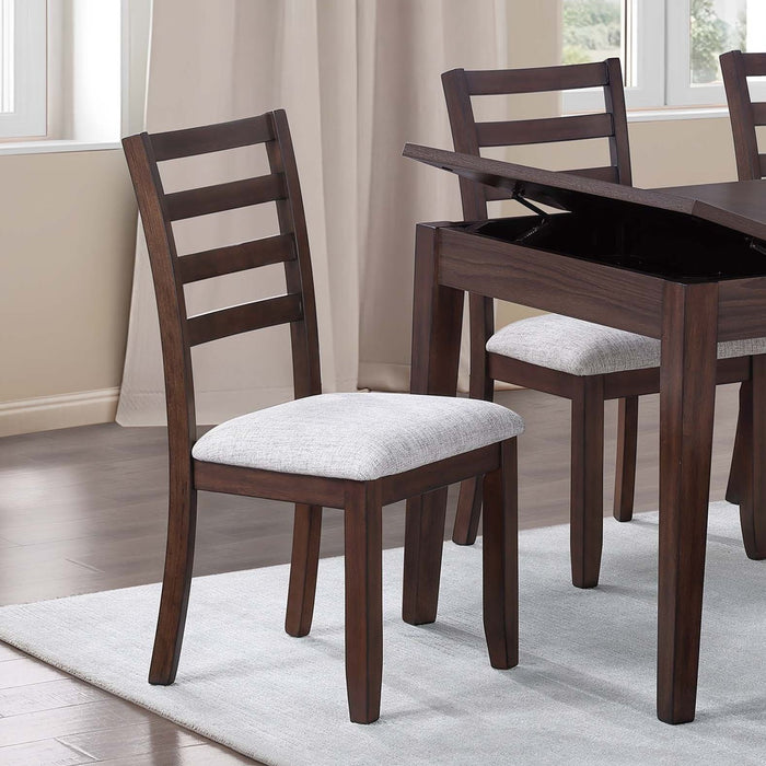 Ladder Back Design Dining Chairs (Set of 2) - Walnut Home Essentials