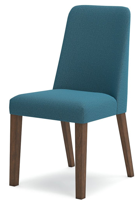 Lyncott - Dining Uph Side Chair (Set of 2) - Blue / Brown Signature Design by Ashley®
