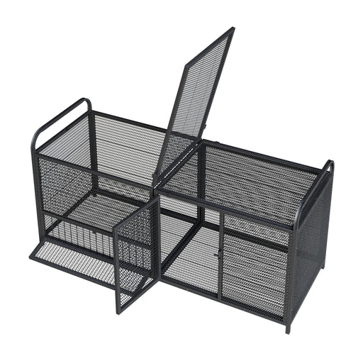 Chicken Cage, Poultry Breeding Coop - Black / Silver Daily Nest