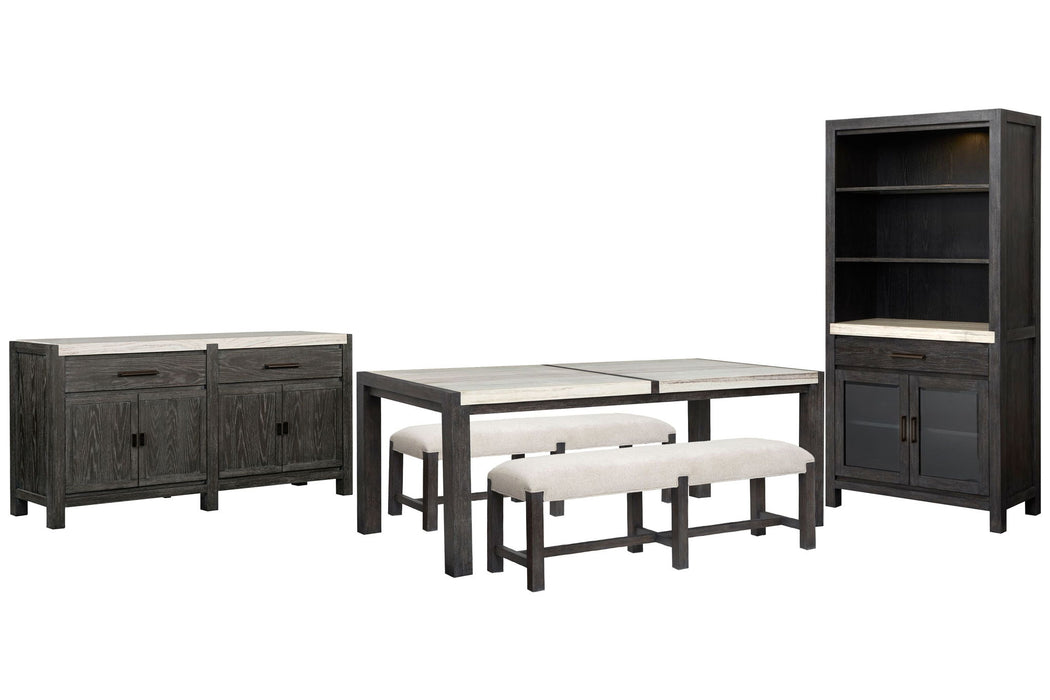 Plum Creek - 5 Piece Rectangular Dining Table Set Magnussen Furniture