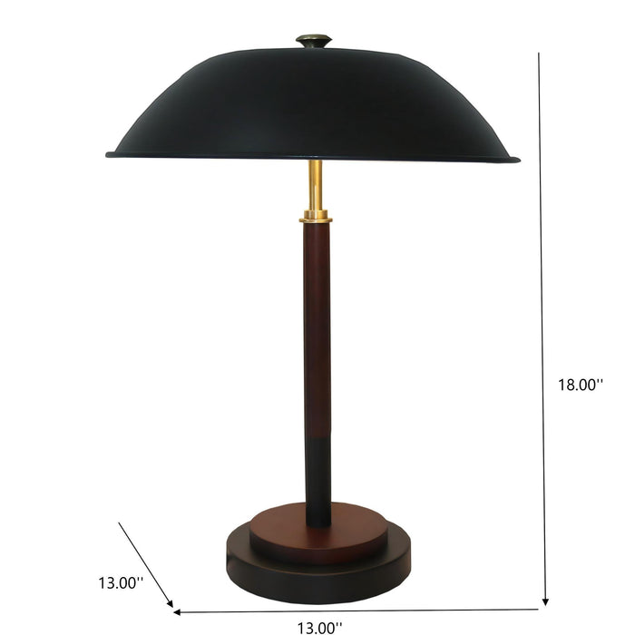 Cosmiclume - Umbrella Shaped Table Lamp 110V - Black Ashcroft Furniture