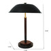 Cosmiclume - Umbrella Shaped Table Lamp 110V - Black Ashcroft Furniture