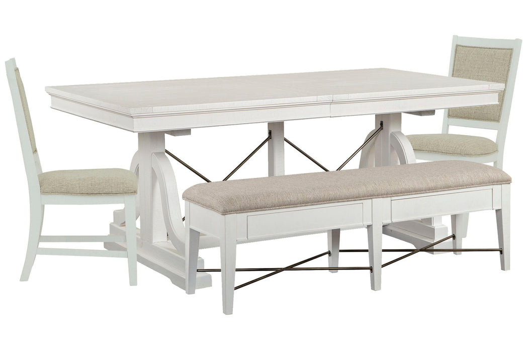 Heron Cove - Extendable Trestle Dining Table Set Magnussen Furniture