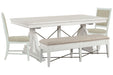 Heron Cove - Extendable Trestle Dining Table Set Magnussen Furniture