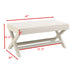 Comfort Double Bench Upholstered With X Crossed Legs Home Essentials
