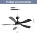 45" Ceiling Fan With DC Motor Smart App Control Quiet Reversible Operation Dimmable Lighting And Timer Daily Nest