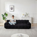 Cloud Series Minimalist Button Tufted Square Arm 3 Seater Sofa Home Essentials