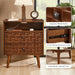 Nightstand With Charging Station, 2 Drawer Bedside Table With Shelf And USB / AC Ports Home Essentials