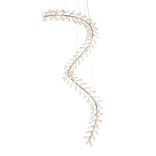 Michael Amini Lighting - Elora 98" LED Crystal Chandelier - Gold Michael Amini