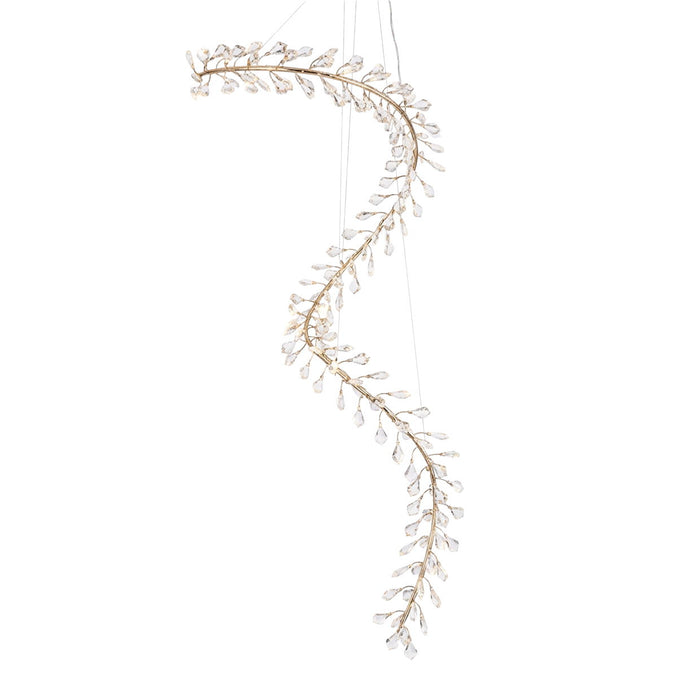 Michael Amini Lighting - Elora 98" LED Crystal Chandelier - Gold Michael Amini