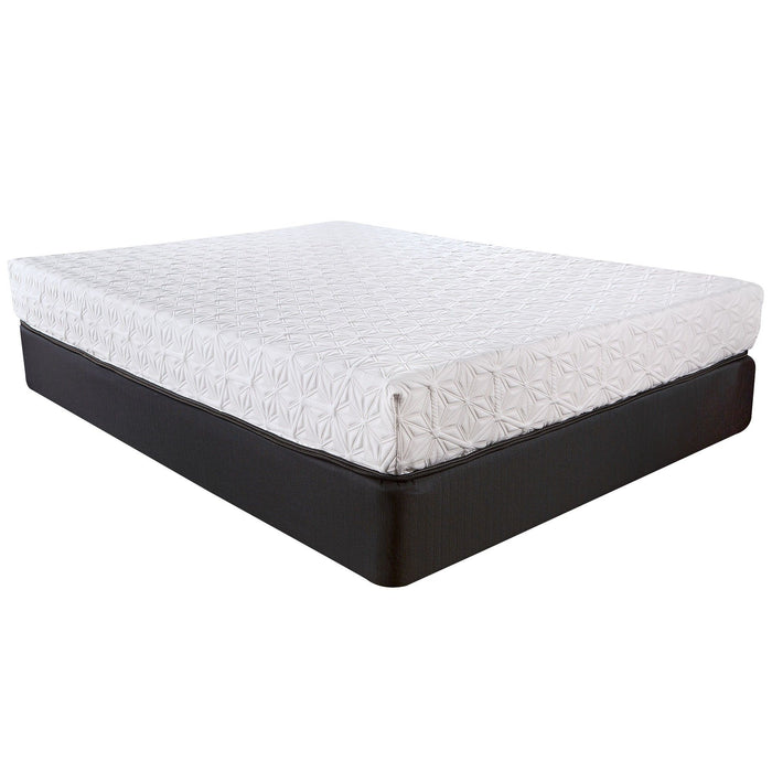 8" King Three Layer Gel Infused Memory Foam Smooth Top Mattress - White / Black