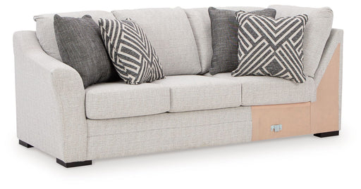 Koralynn - Laf Sofa with Corner Wedge - Stone Benchcraft®