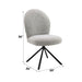Lawton - Side Chair With Swivel (Set of 2) - Gray Boucle & Black ACME