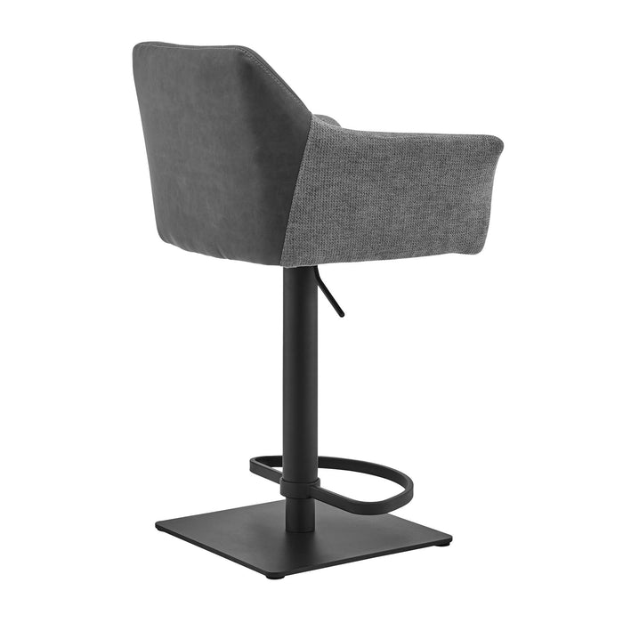 42" Swivel Low Back Adjustable Height Bar Chair - Gray / Black