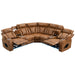 Taddeo - Power Motion Sectional Sofa With Power Headrest, Massage & LED - Two Tone Brown Leatherette ACME