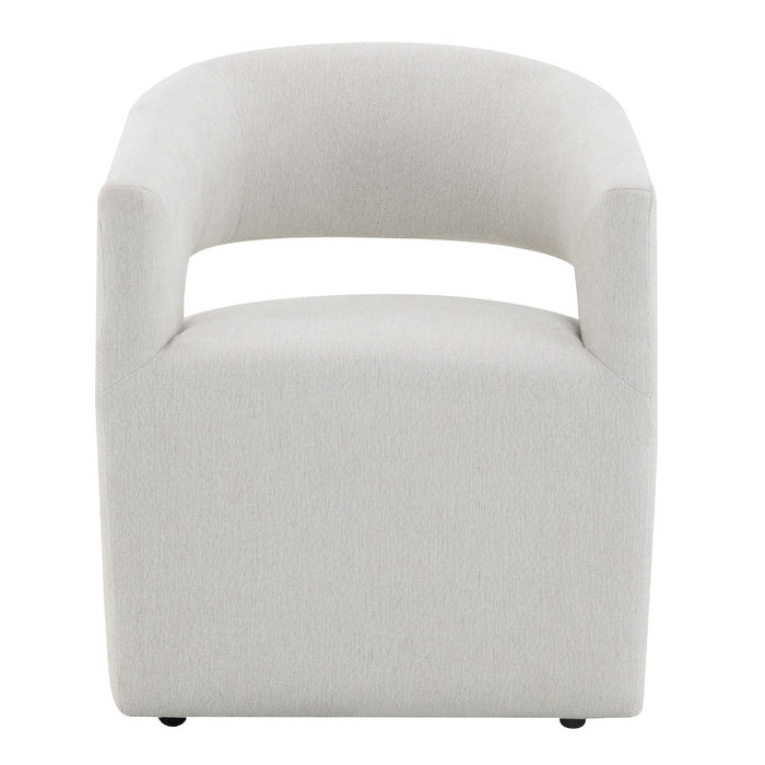 Libni - Arm Chair With Casters - Cream Linen ACME