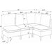 Upholstered Modular Sectional With Tall Legs, Medium Firm Seat Home Essentials