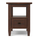 Warm Shaker - Narrow Side Table - Brown Simpli-Home