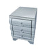 Nightstand With 3 Drawers, Bedside Table For Bedroom - Silver Home Essentials