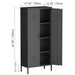 Modern Storage Cabinet With Adjustable Shelves, Magnetic Door Stopper Home Essentials