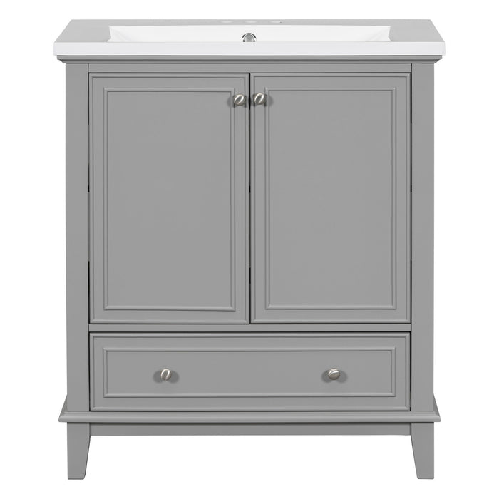 Modern Bathroom Vanity With Sink Combo, Multi Functional Cabinet With Doors And Drawer Hearth and Haven