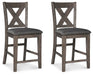 Caitbrook - Upholstered Barstool (Set of 2) - Gray Signature Design by Ashley®