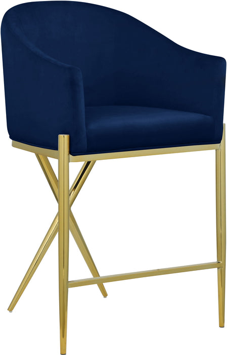 Xavier - Counter Stool with Gold Legs Meridian Furniture