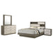 4 Piece Queen Bedroom Set With Built In Storage And Mirror - Oak Furniture Max