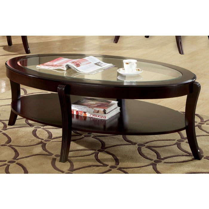 Contemporary Table With Open Lower Shelf Home Essentials